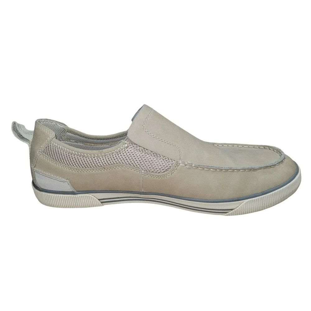 Skechers Men's Tan Leather Outdoor Boat Deck Fishing Slip On Shoes Size 13
